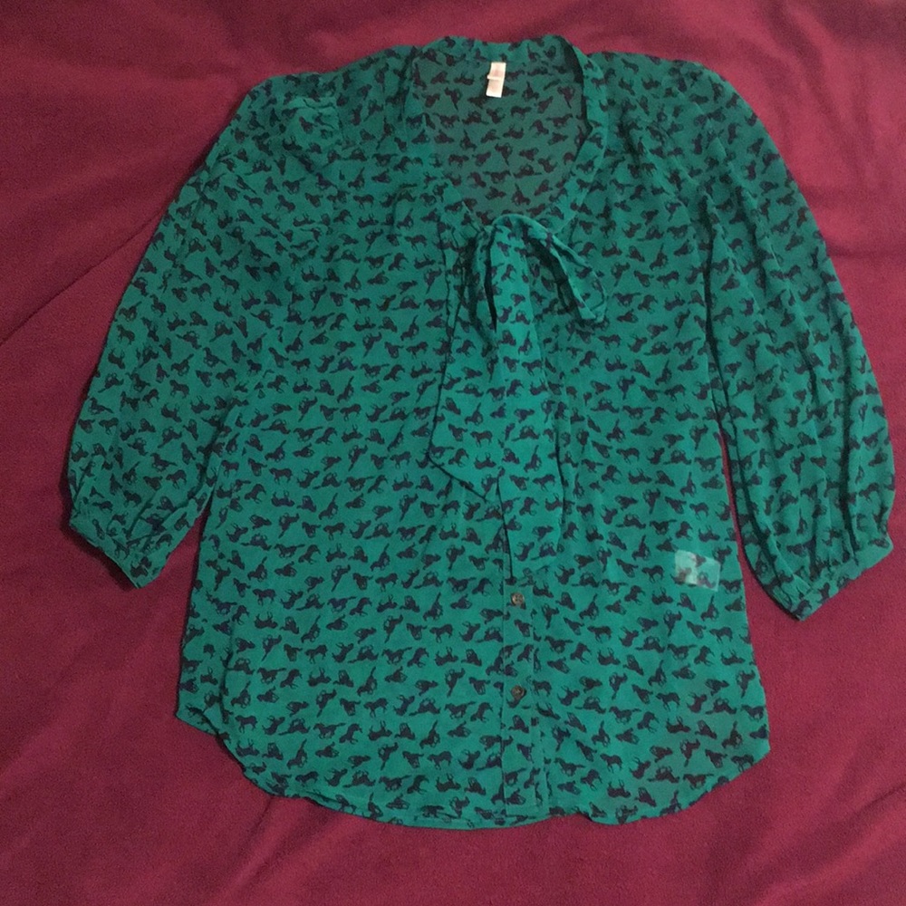 Xhilaration Horse Blouse